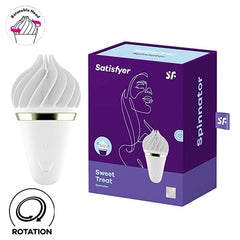 Vibrador Satisfyer Sweet Treat Estimulador de Clítoris - White - Cake Sex Shop 2