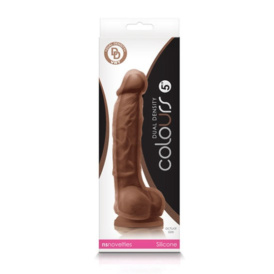Dildo Colours - Dual Density - 13 cm Dildo - Brown - Cake Sex Shop