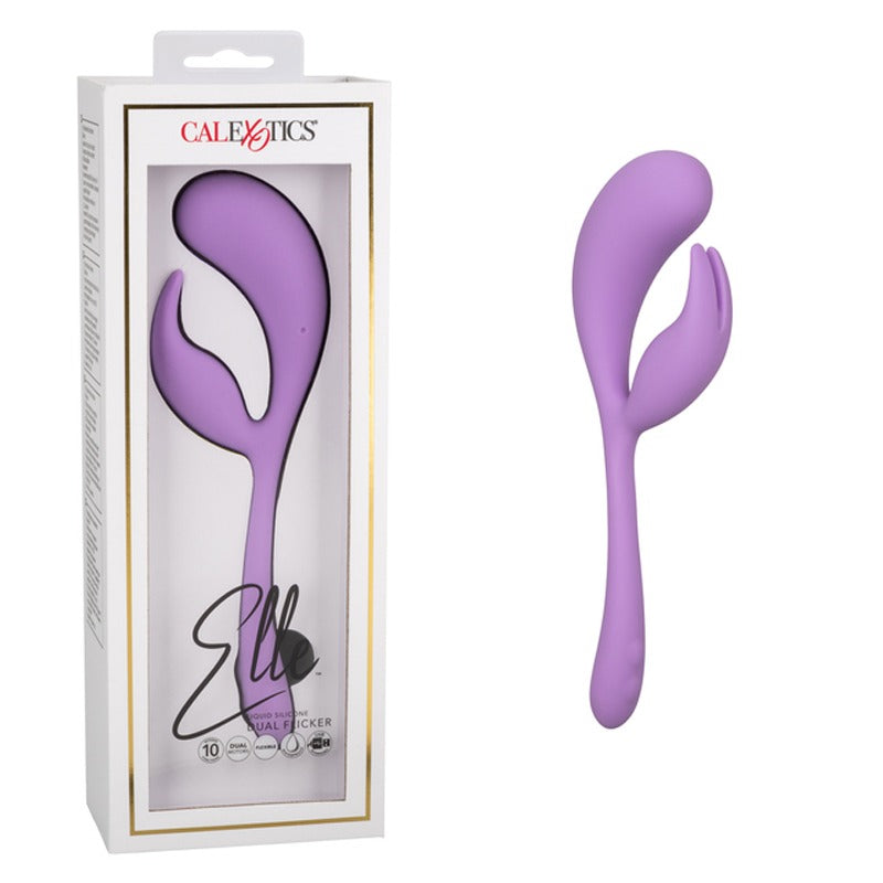 Vibrador Elle Liquid Silicone Dual Flicker - Cake Sex Shop