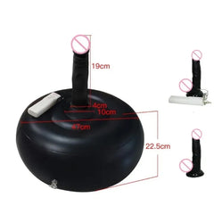 Inflable Sex Cushion Vibrating Dildo - 19 cm - Cake Sex Shop 2