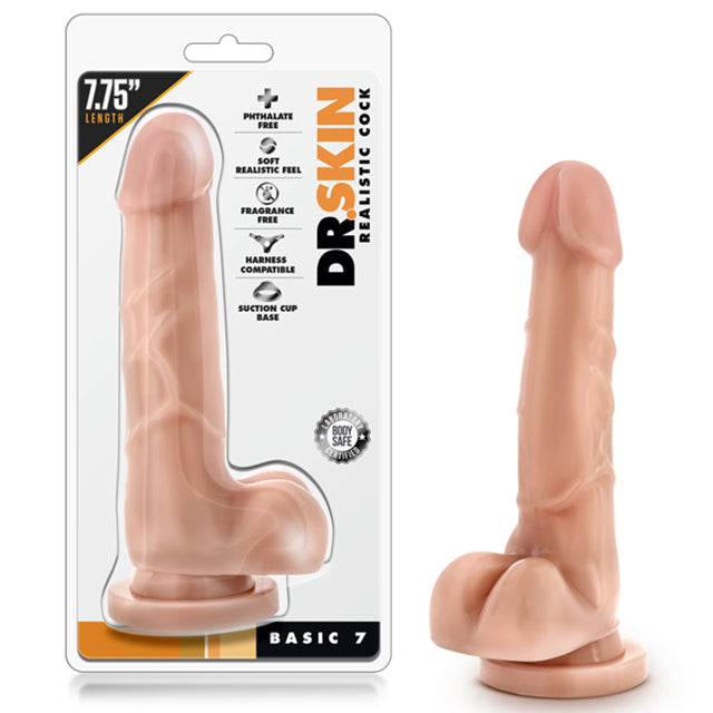 Dildo Dr Skin Basic 7" - Beige - Cake Sex Shop