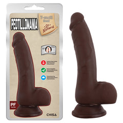 Dildo T-Skin Real Peotillomania - 19 cm - Dark - Cake Sex Shop