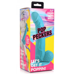 Dildo Pop Peckers - 19 cm with Balls - Blue - Cake Sex Shop 2 3 4