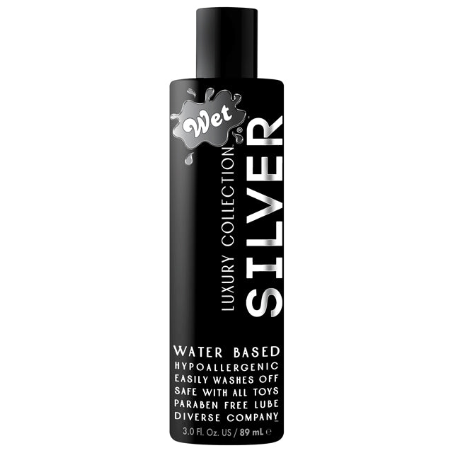 Lubricante Wet Silver Silicone Lubricant 3 Oz - Cake Sex Shop