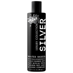 Lubricante Wet Silver Silicone Lubricant 3 Oz - Cake Sex Shop