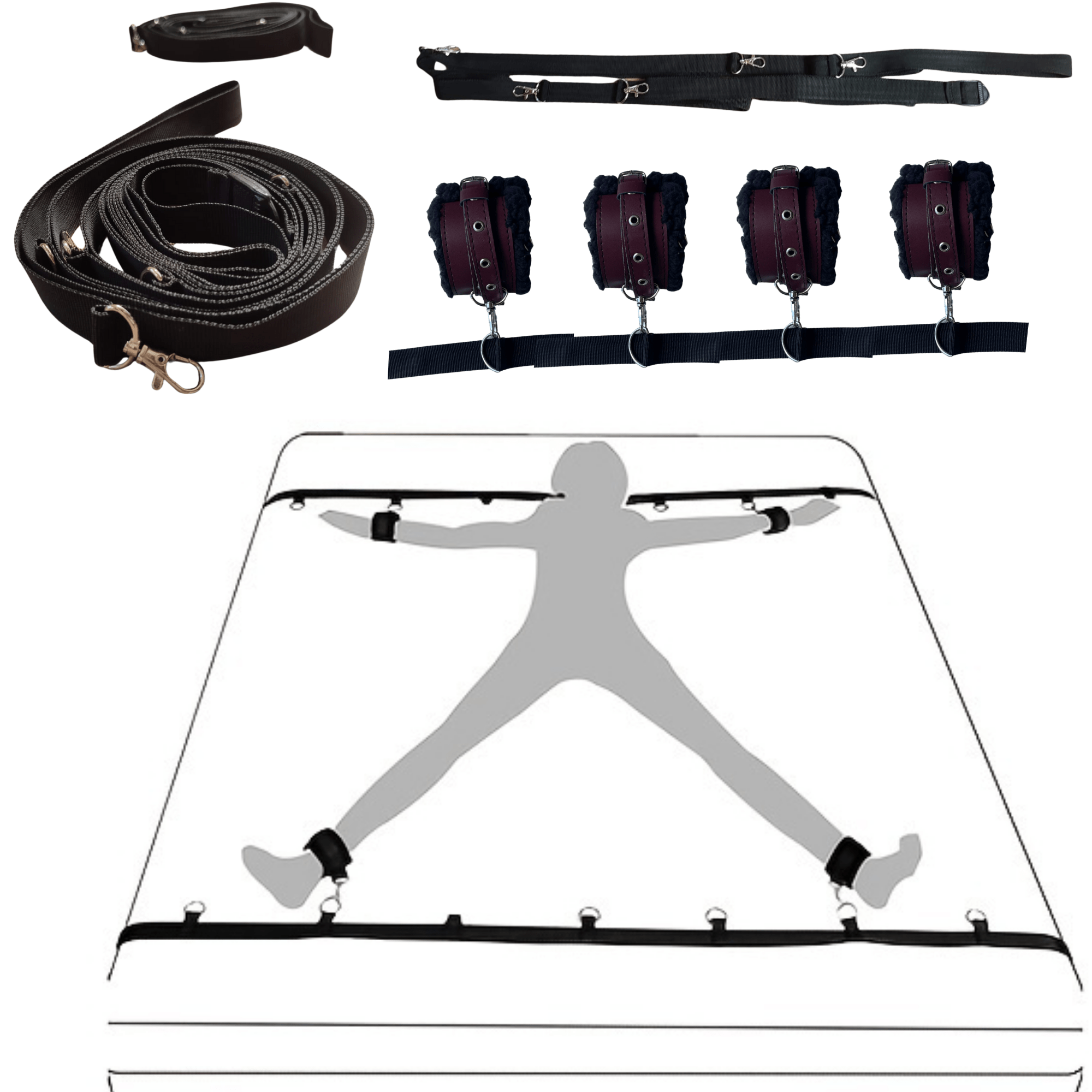 Sujetador Cama Vinil Negro - Cake Sex Shop