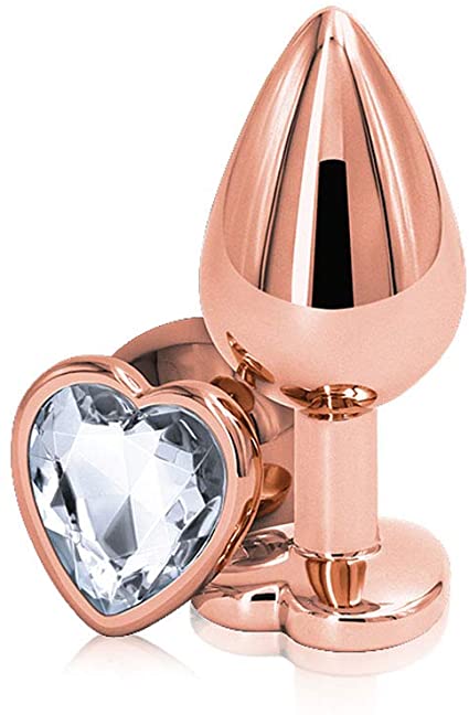Plug Rear Assets Gold Heart Clear - Mediano - Cake Sex Shop