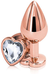 Plug Rear Assets Gold Heart Clear - Mediano - Cake Sex Shop