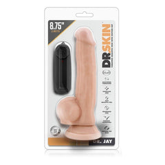 Dildo Dr. Skin Dr Jay - 22 cm Vibrating Cock - Vanilla - Cake Sex Shop