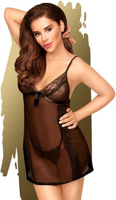 Babydoll Penthouse Casual Seduction Baby Doll With Thong-Black S/M - Cake Sex Shop