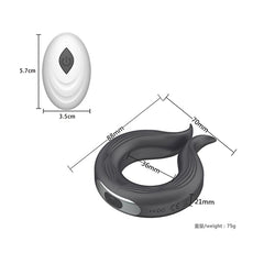 Anillo Silicone Rechargeable Black Control - Cake Sex Shop 2
