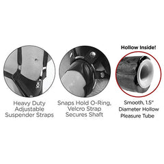 Strap On Dildo Two Cocks One Hole - 28 cm Suspender - Cake Sex Shop 2 3