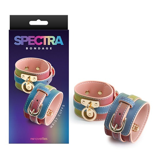Esposas Spectra Bondage Wrist Cuffs - Rainbow - Cake Sex Shop