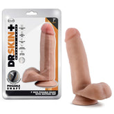 Dildo Dr. Skin Plus - 18 cm Posable Dildo with Balls - Vanilla - Cake Sex Shop