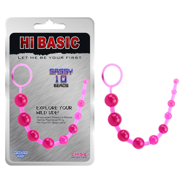 Perlas Hi Basic Sassy Anal Beads - Pink - Cake Sex Shop