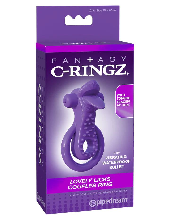 Anillo Fantasy C-Ringz Lovely Licks Couples Ring – Purple - Cake Sex Shop
