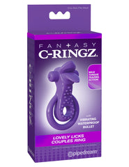 Anillo Fantasy C-Ringz Lovely Licks Couples Ring – Purple - Cake Sex Shop