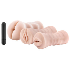 Masturbador M for Men Soft and Wet Self-Lubricating Vibrating 3-Pack 1