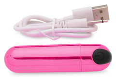 Bala Vibradora Bang 10 X Rechargeable Vibrating Bullet Pink - Cake Sex Shop 2 3