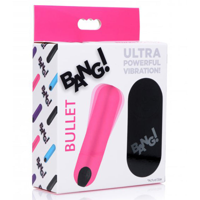 Bala Vibradora Bang Vibrating Bullet Remote Control - Pink - Cake Sex Shop