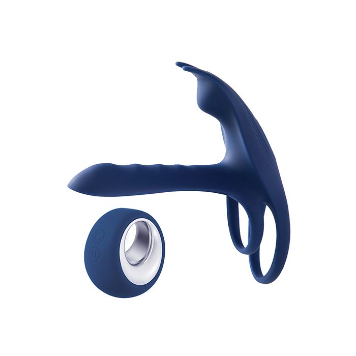 Anillo Blue Fox Vibrating Girth Enhancer Penis Sleeve - Cake Sex Shop