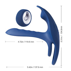 Anillo Blue Fox Vibrating Girth Enhancer Penis Sleeve - Cake Sex Shop 2 3