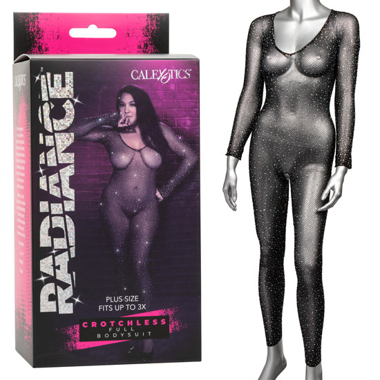 Body Radiance Crotchless Full BodySuite - Plus Size - Cake Sex Shop