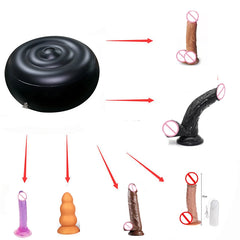 Inflable Sex Cushion Vibrating Dildo - 19 cm - Cake Sex Shop 2 3 4
