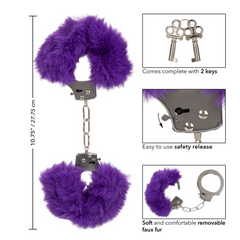 Esposas Ultra Fluffy Furry Cuffs-Purple - Cake Sex Shop 2