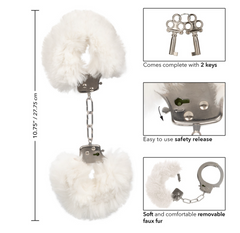 Esposas Ultra Fluffy Furry Cuffs- White - Cake Sex Shop 2