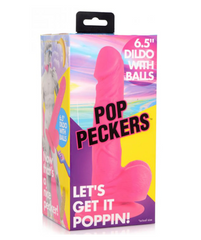Dildo Pop Peckers 16 cm with Balls - Pink - Cake Sex Shop 2 3 4