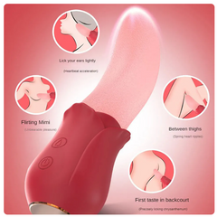Vibrador Rose Tongue - Cake Sex Shop 2 3