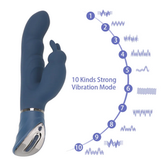 Vibrador Navy Blue Bunny - Cake Sex Shop 2 3 4
