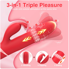 Vibrador Red Vibrating Bunny Pro - Cake Sex Shop 2 3 4