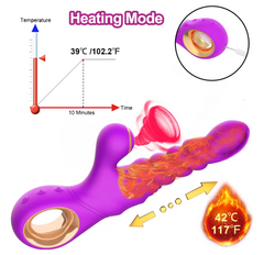 Vibrador Succionador Thrusting Bald - Cake Sex Shop 2 3