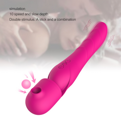 Vibrador Pink Sucking Wand - Cake Sex Shop 2 3 4