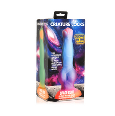 Dildo Space Cock Glow-in-the-Dark - 19 cm - Cake Sex Shop 2 3 4