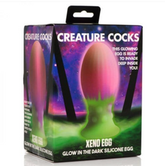 Dildo XL Xeno Egg Glow in the Dark - 16 cm - Cake Sex Shop 2 3 4