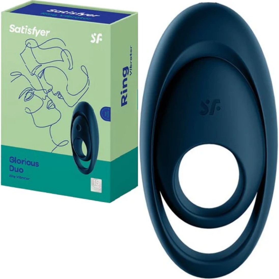 Anillo Satisfyer Glorious Duo Ring - Dark Blue - Cake Sex Shop