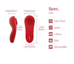 Masajeador Caleo Red Rose Panty Vibrator - Cake Sex Shop 2 3 4