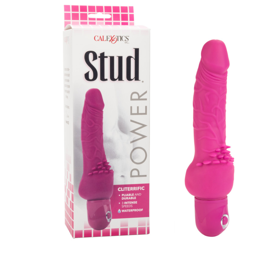 Dildo Bendie Stud Cliterrific Pink - 19 cm - Cake Sex Shop