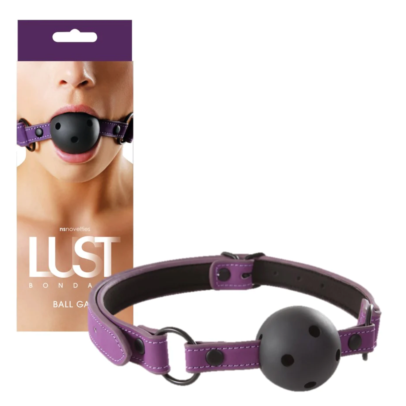 Mordaza Lust Bondage – Ball Gag – Purple - Cake Sex Shop