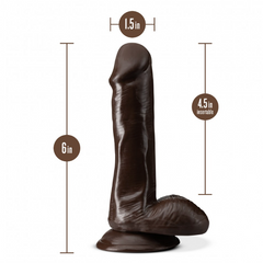 Dildo Dr. Skin Plus - 15 cm Posable Dildo with Balls - Chocolate - Cake Sex Shop 2