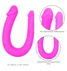 Dildo Silicone Double Dong Pink - Cake Sex Shop 2 3