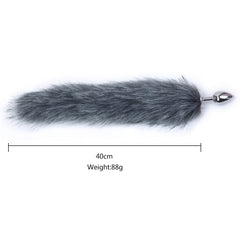 Colita Fox Faux Fur - Dark Grey - Cake Sex Shop 2