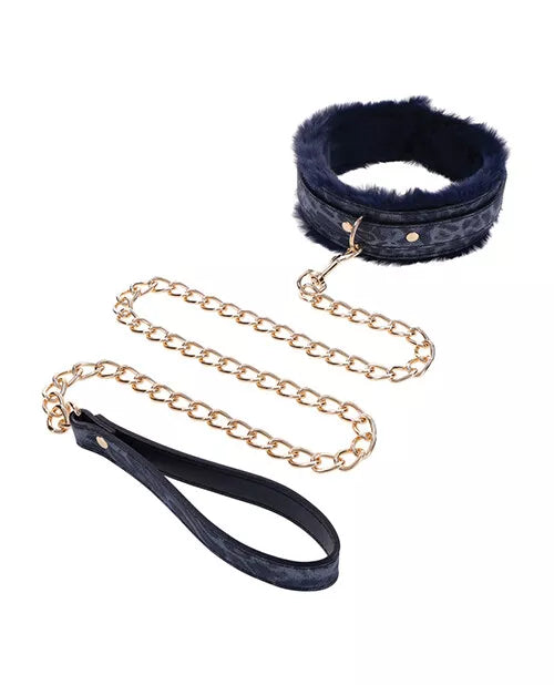 Collar Cougar Fur Collar & Leash - Cake Sex Shop