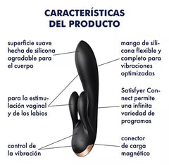 Vibrador Satisfyer Double Flex Rabbit - Cake Sex Shop 2