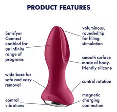 Plug Anal Satisfyer Rotator Plug 2+ App - Cake Sex Shop 2 3