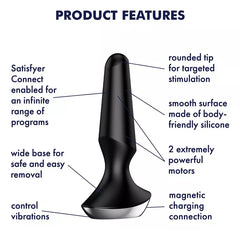 Plug Satisfyer Plug-ilicious 2 - Black - Cake Sex Shop 2