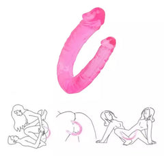 Dildo Doble Pink Jelly - 13 cm - Cake Sex Shop 2